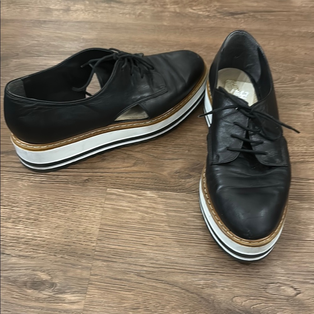 Summit Black Leather Oxfords Size EU 40